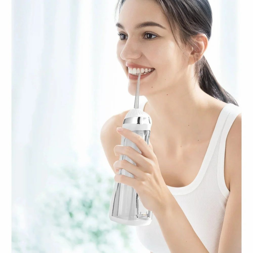Oral Irrigator, Portable, Cordless &amp; Rechargeable, 4 Cleaning Modes, IPX7 Waterproof